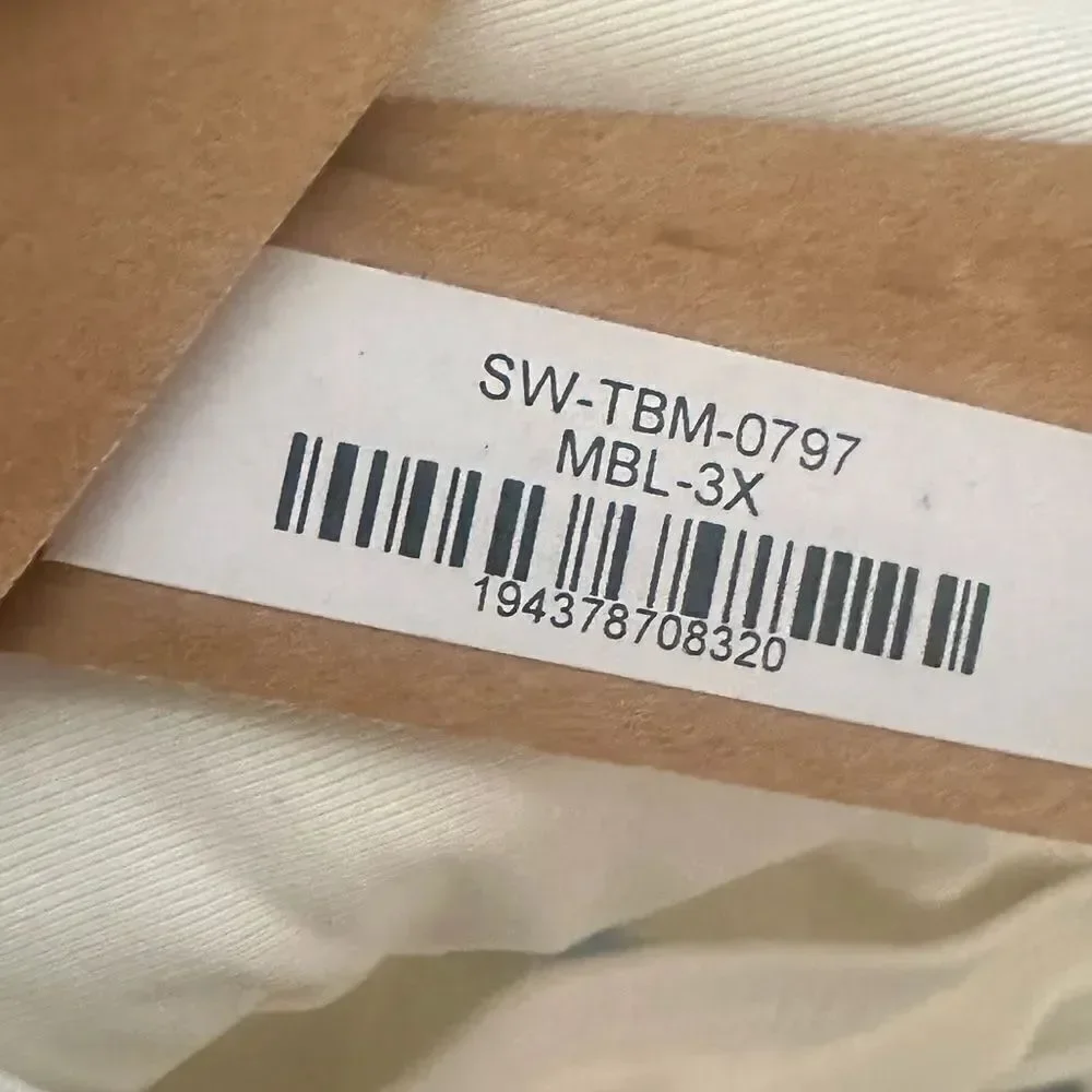 NWT SKIMS Recycled Swim Low Rise Tie Bikini Bottom In White Swim Bottom